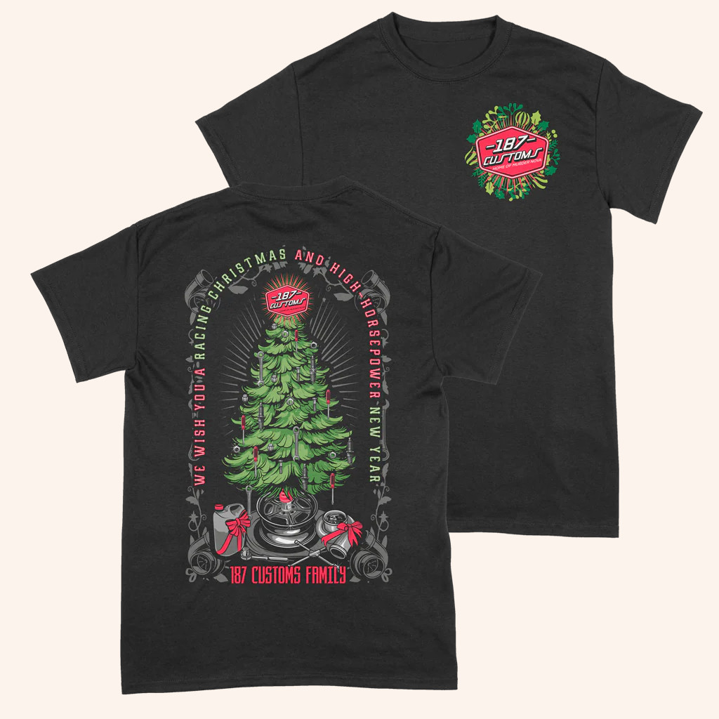 187 Customs Merch We Wish You A Racing Christmas 187 Shirt Christmas For Husband