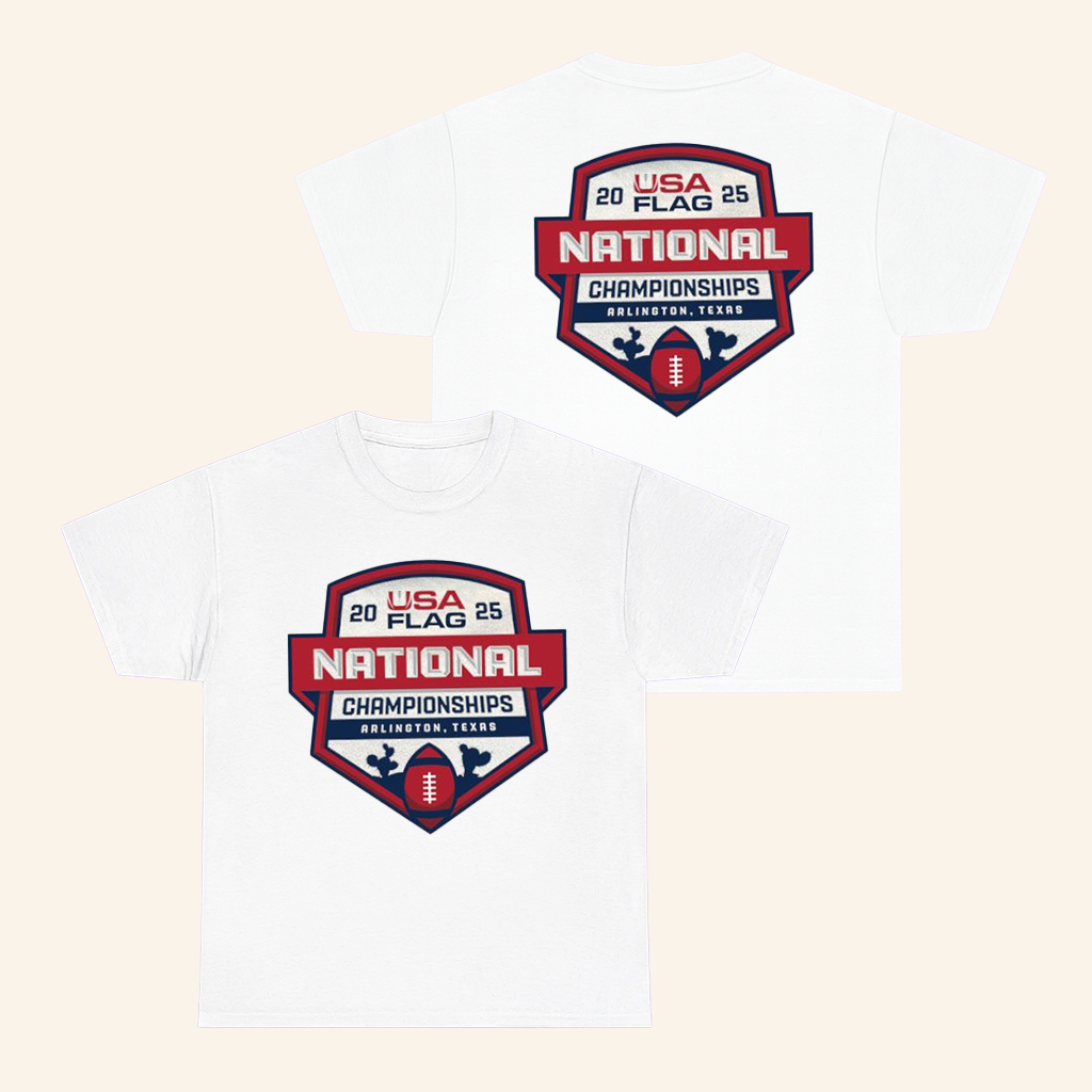 2025 USA Flag National Championships T-Shirt For Football Lovers