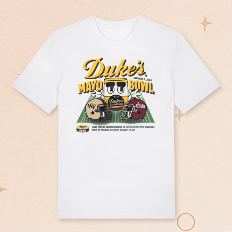 2026 Duke's Mayo Bowl 2 Team T-Shirt Wake Forest Vs Mississippi State Shirt Football Fan Gifts