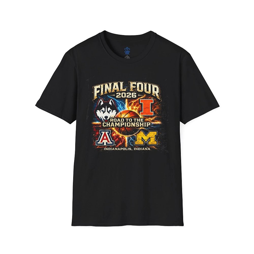 2026 Final Four Showtime T-Shirt Indianapolis UConn Michigan Arizona Illinois T-Shirt