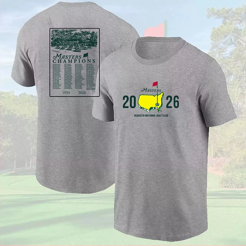 2026 Masters Golf Tournament Fan Augusta Style Championship T-Shirt - Grey