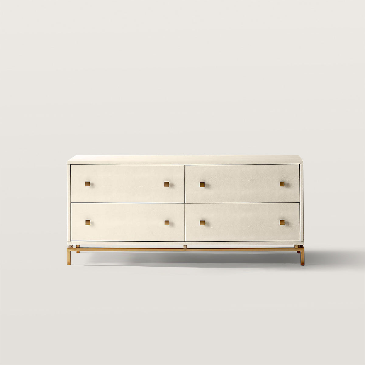 4 Drawer Dresser with Brass Handles And Base