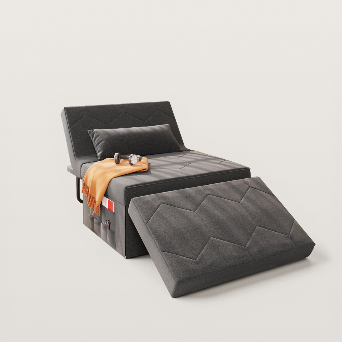 4 in 1 Convertible Sleeper Sofa Bed with Ottoman