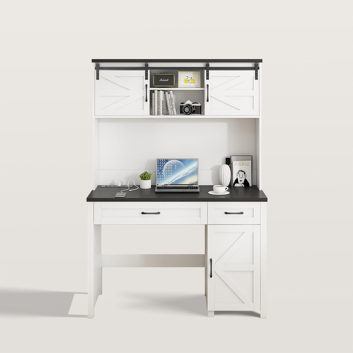 47in Farmhouse Executive Computer Desk