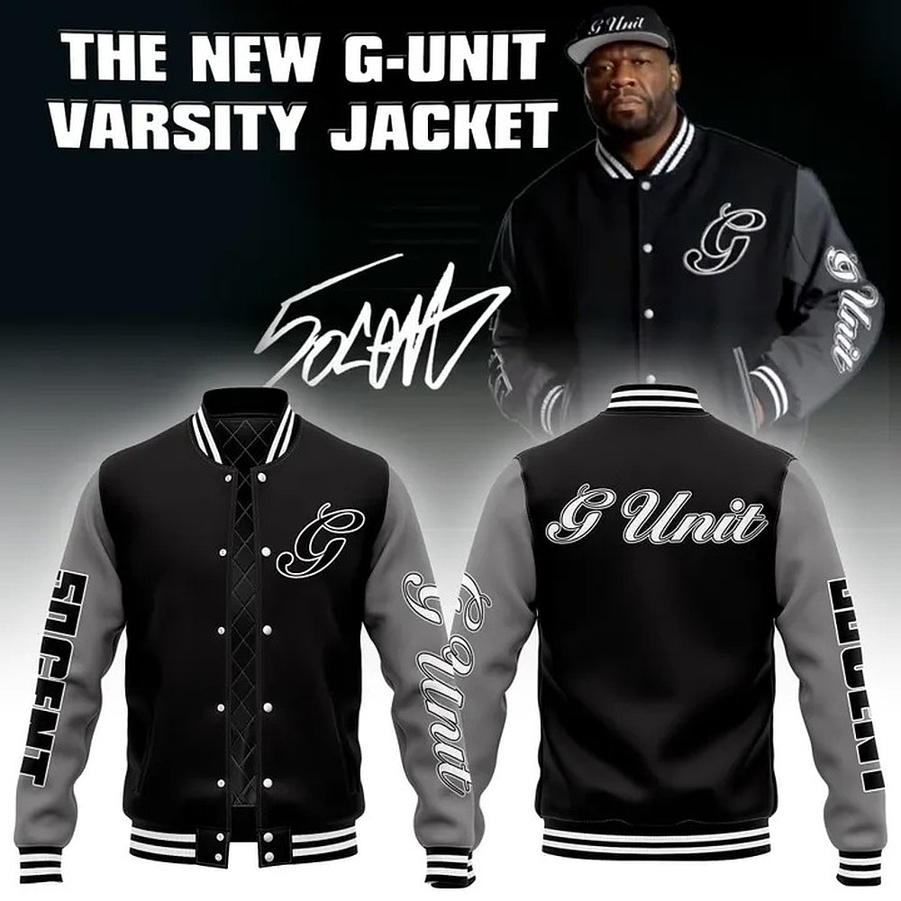 50 Cent G-Unit Varsity Bomber Jacket Hip Hop Rap Merchandise Best Gift For Music Fans