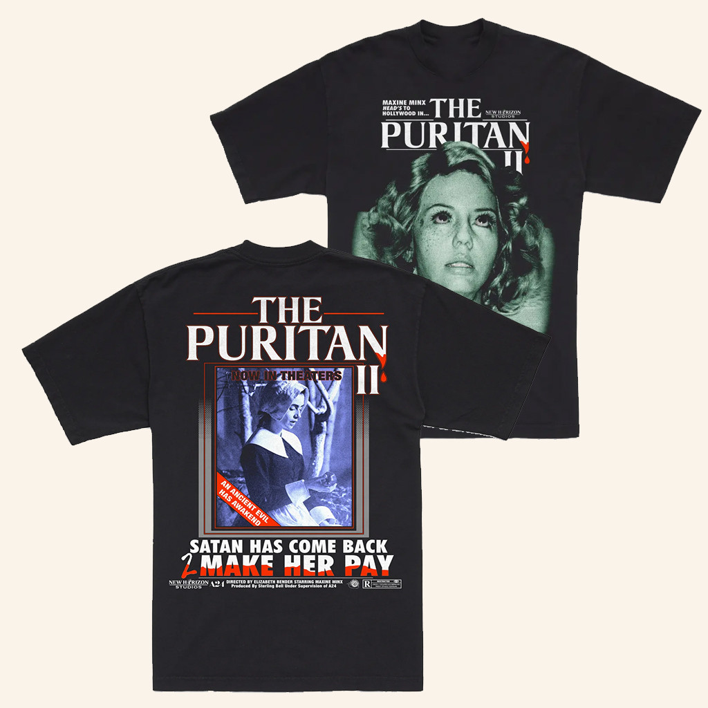 A24 Films Merch Online Ceramics X Maxxxine The Puritan II T-Shirt For Sister