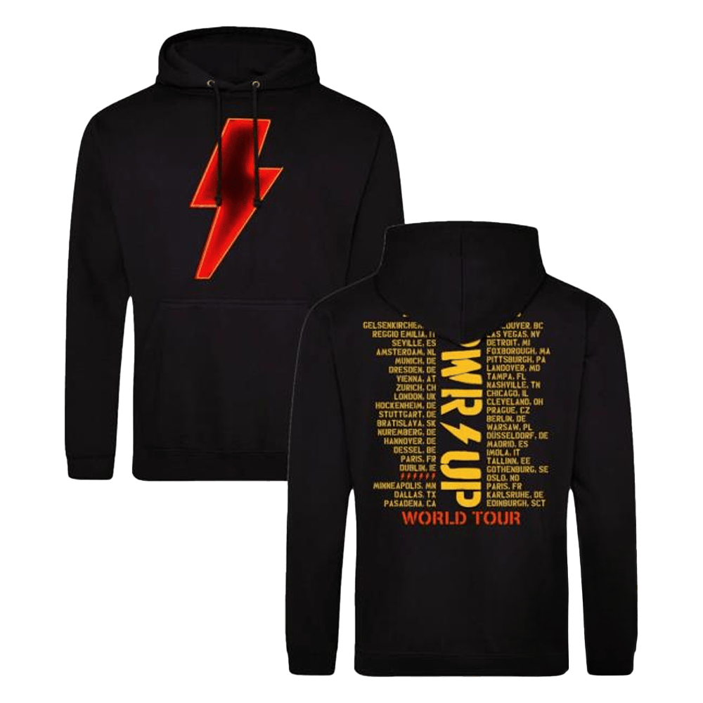 ACDC Merch Neon Bolt Pwr Up World Tour Hoodie Gift For Concert Lover
