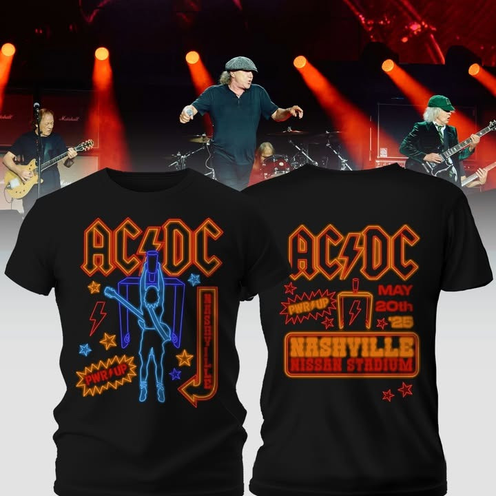 ACDC PWR Power Up Nashville Tennessee Tour 2025 T-Shirt Concert Merch Best Gift For Music Fans