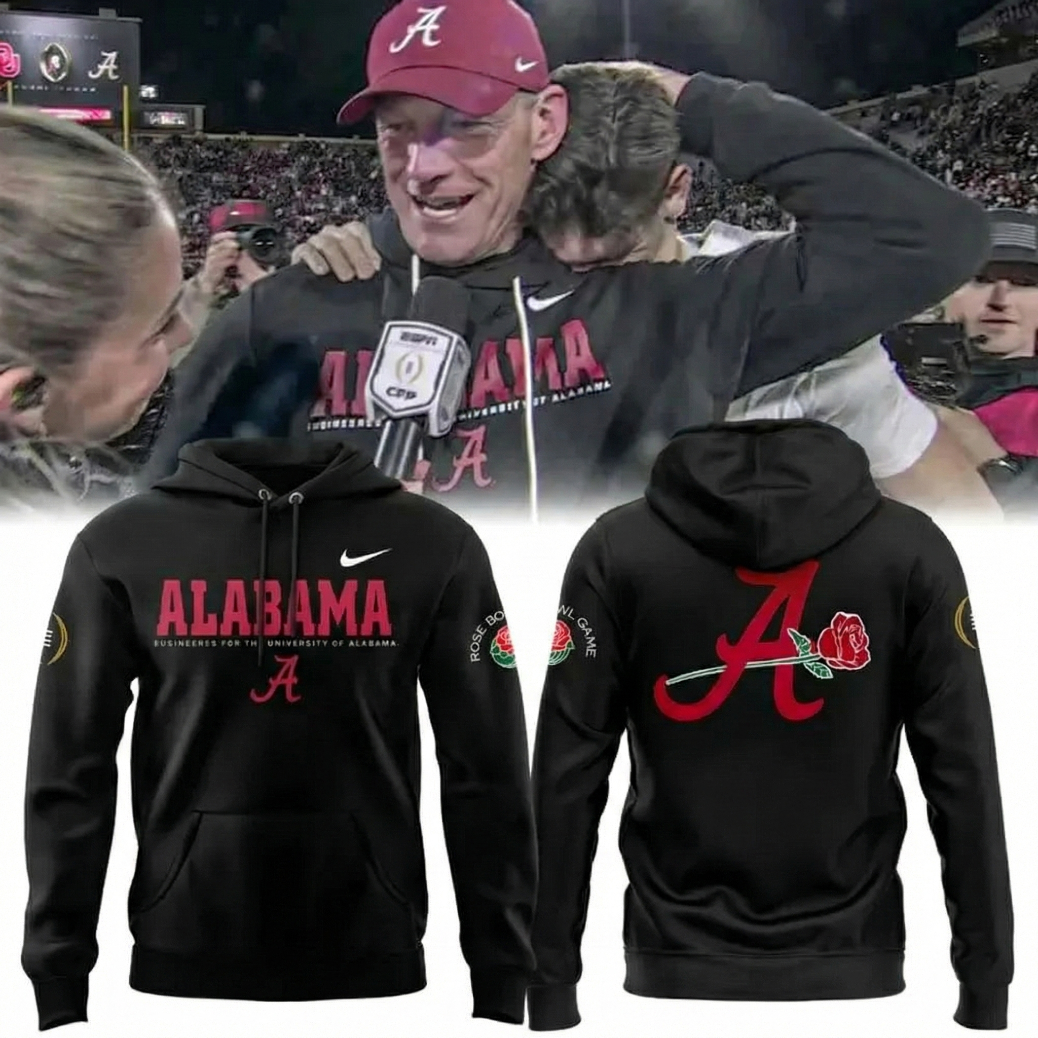 Alabama Crimson Tide 2026 Rose Bowl Hoodie Tide Apparel Unique College Football Lovers Gifts