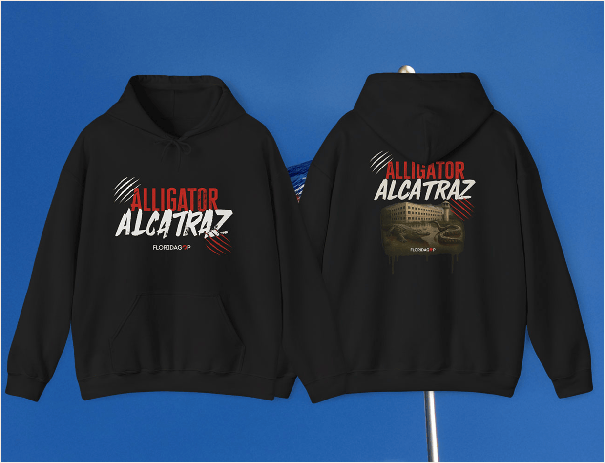 Alligator Alcatraz Hoodie Official Alligator Alcatraz Merch Florida Gator Hoodie Florida GOP Store