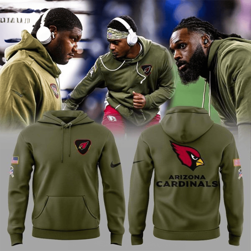 Arizona Cardinals Salute To Service 2025 Hoodie Arizona Cardinals NFL Football Military Apparel Gifts