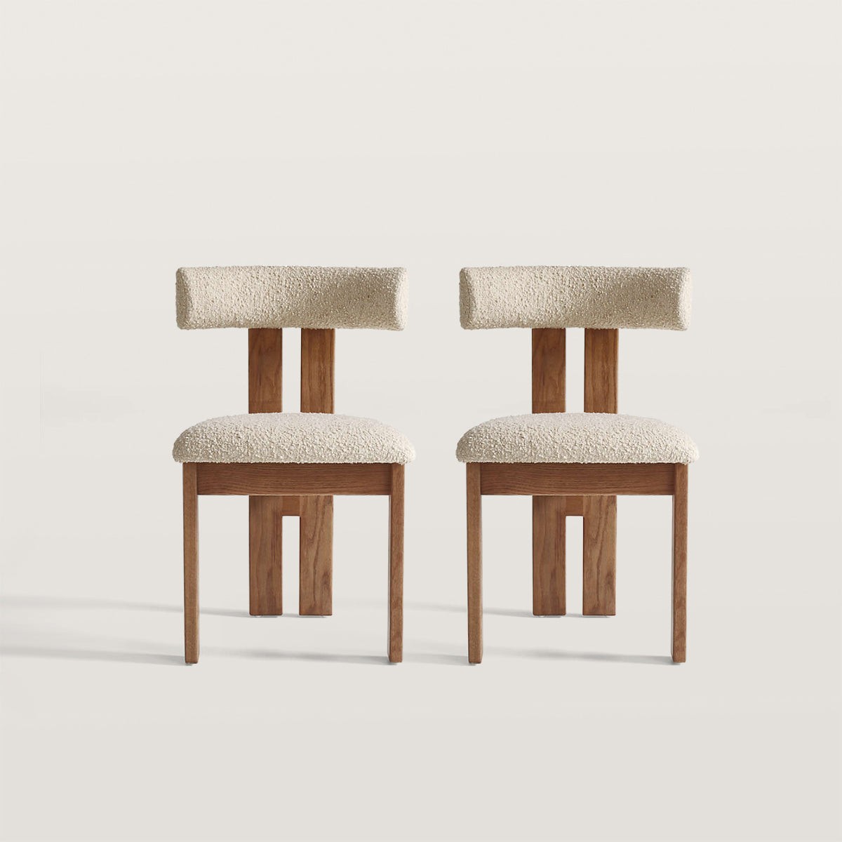 Armless Wooden Dining Chair with Soft Cushion And Backrest