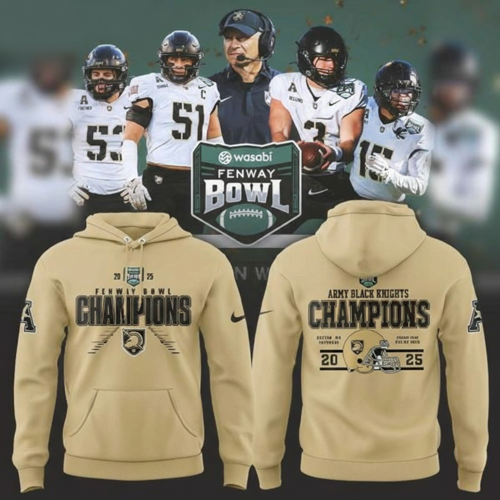 Army Black Knights Champions Fenway Bowl Hoodie Army Merchandise Gift For College Football Fans