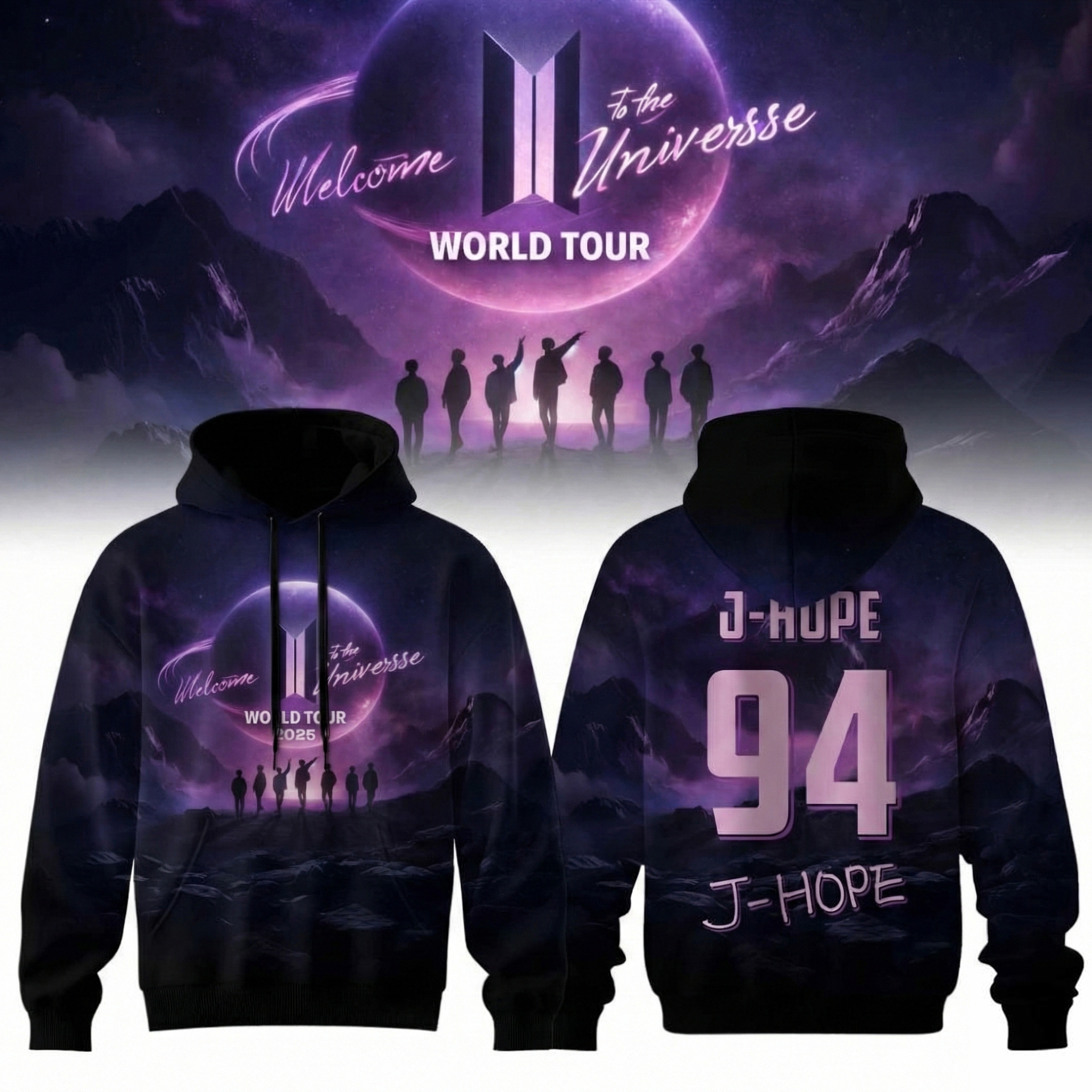 BTS Welcome To The Universse World Tour J Hope Hoodie BTS Merch Unique Gift For Kpop Lovers