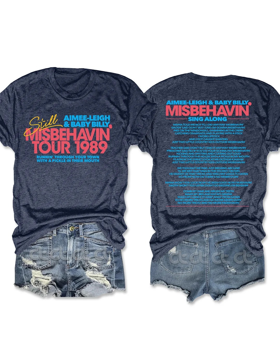 Baby Billy Misbehavin Sing Along Tour 1989 T-Shirt The Righteous Gemstones Merch Fan Gifts