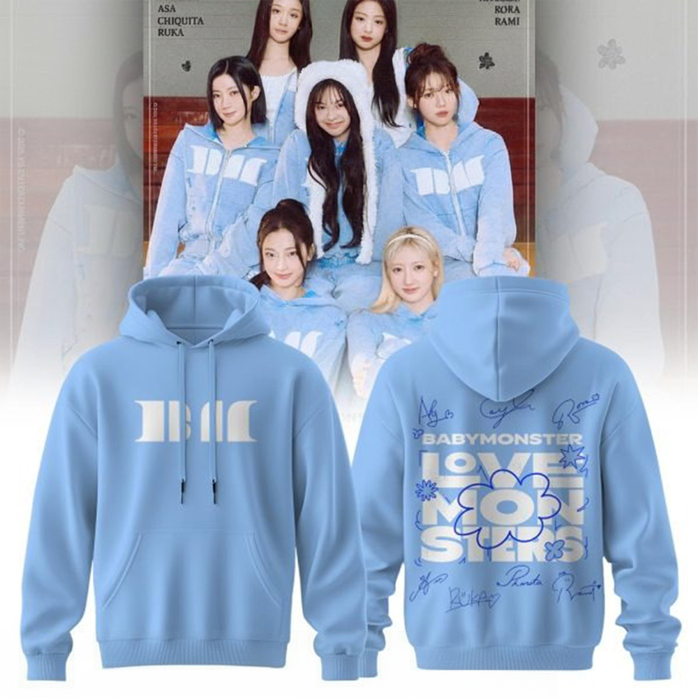Babymonster Merch Love Mon Sters Hoodie Babymonster Apparel K-Pop Fans Gifts