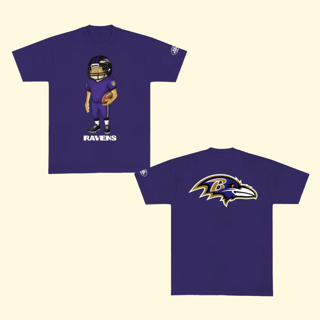 Bad Bunny Baltimore Ravens Concho T-Shirt Football NFL Merch Best Gift For Football Fans