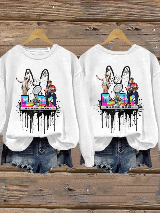 Bad Bunny Super Bowl Fan Womens Sweatshirt Best Gift For Music Fans