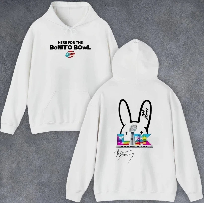 Bad Bunny Super Bowl LX Benito Bowl Unisex Hoodie Best Gift For Music Fans