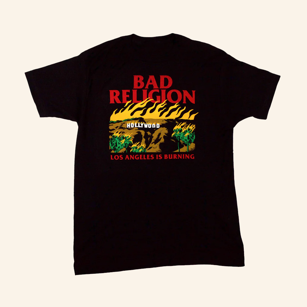 Bad Religion Merch Bad Religion Los Angeles Is Burning T-Shirt For Rock Fans