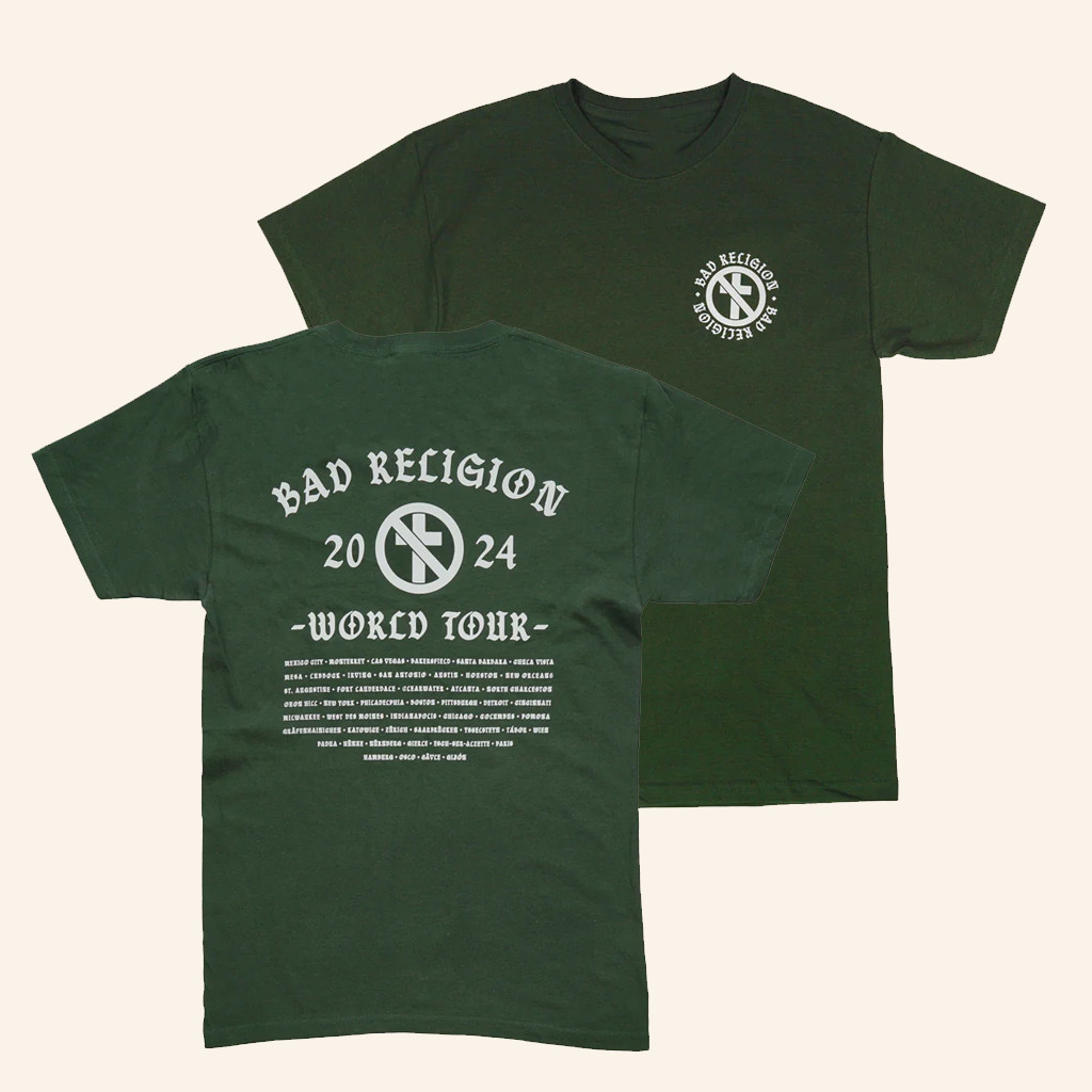 Bad Religion Merch Bad Religion Mean Streets Tour T-Shirt For Rock Band Fans