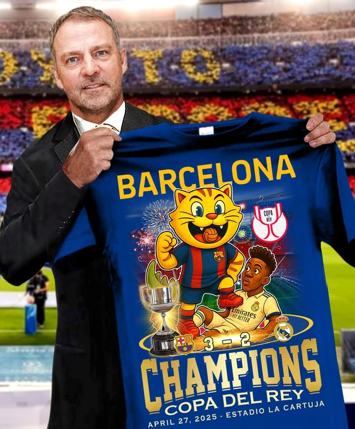 Barcelona Champions Copa Del Rey 2025 T-Shirt Barcelona F.C Fan Club Merch Gifts