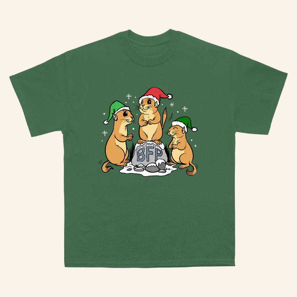 Bass Fishing Productions Merch Holiday Prairie Dog T-Shirt Christmas For Son