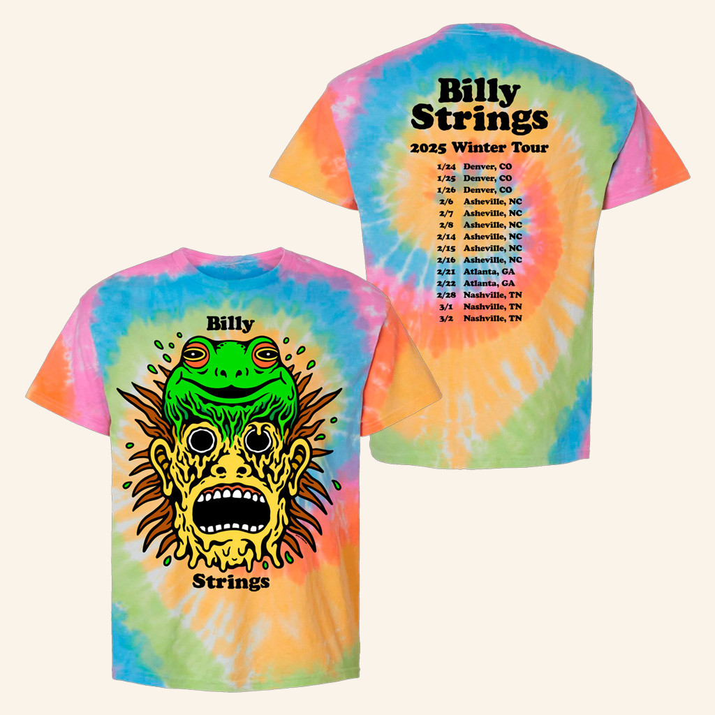 Billy Strings Merch Frog Brain Tie Dye T-Shirt Will Carsola Shirt For Music Fans