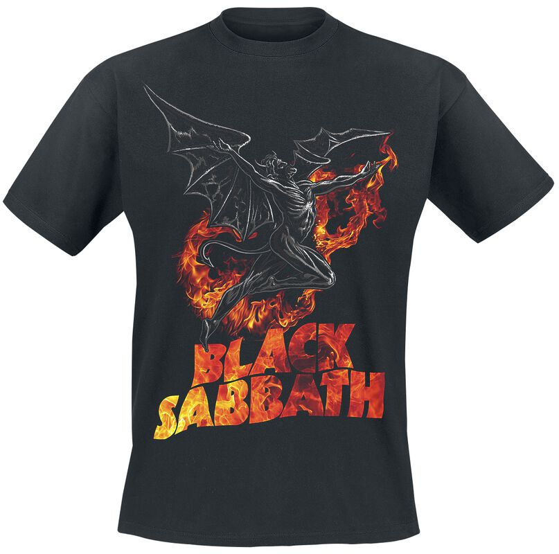 Black Sabbath Burning Demon Black T-Shirt