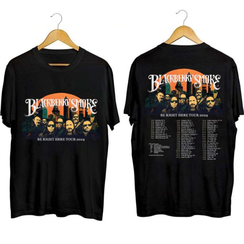 Blackberry Smoke Be Right Here Tour Shirt Blackberry Smoke Merch For Rock Music Fans