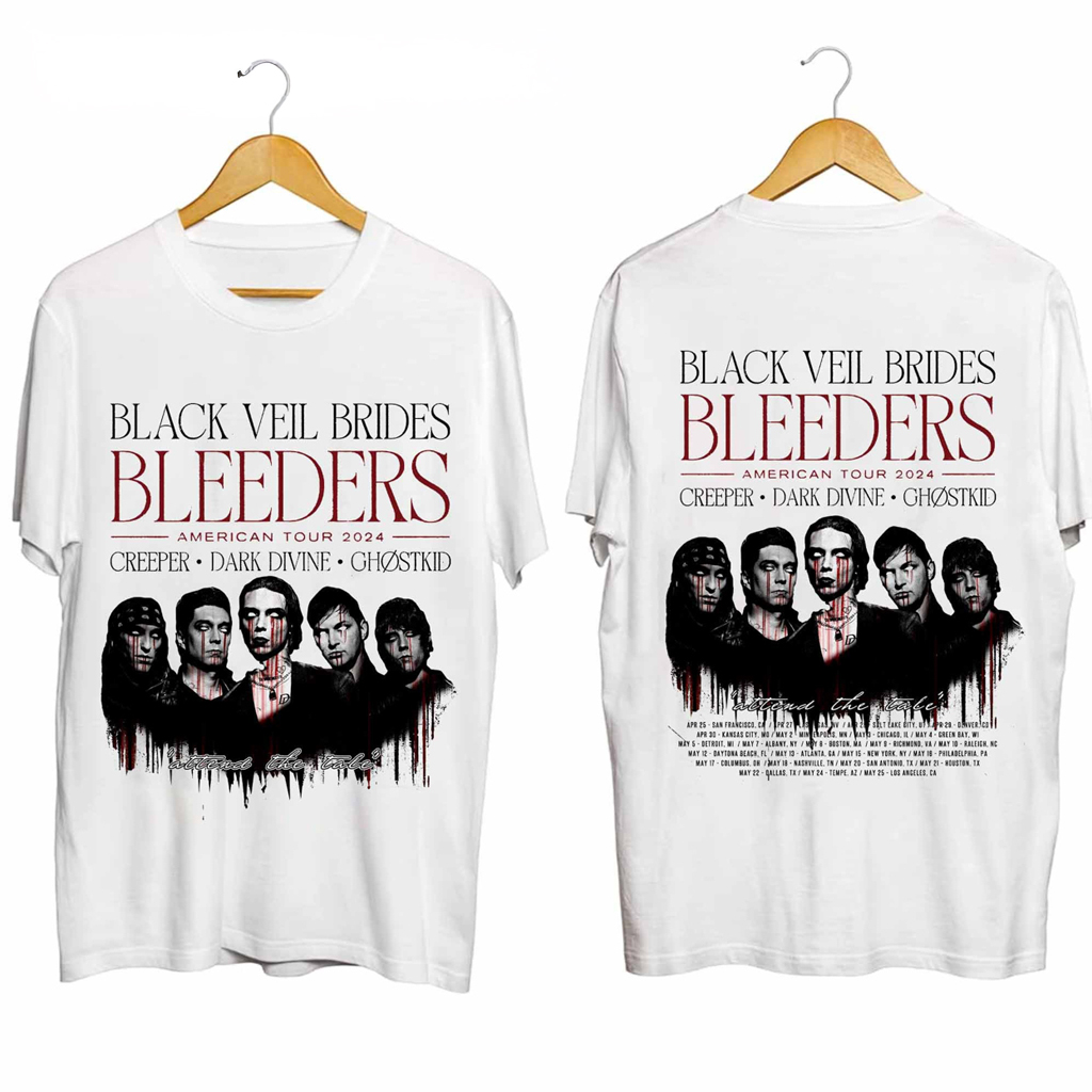 Bleeders BVB Tour Black Veil Brides Shirt s For Rock Music Lovers