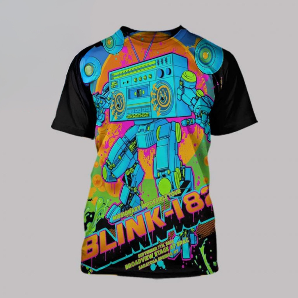 Blink 182 Saratoga Springs NY 2025 On September 7th T-Shirt Blink 182 Merch For Fans