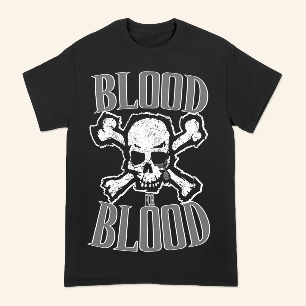 Blood For Blood Merch Blood For Blood Skull Stack Logo T-Shirt For Fans