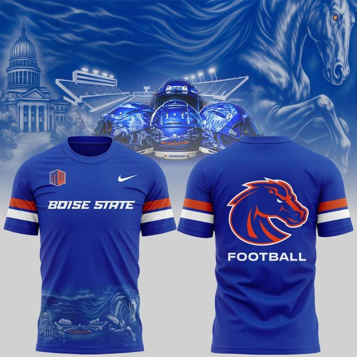 Boise State Broncos Football The Blue And The State Of Idaho 2025 T-Shirt Football Fans Merch