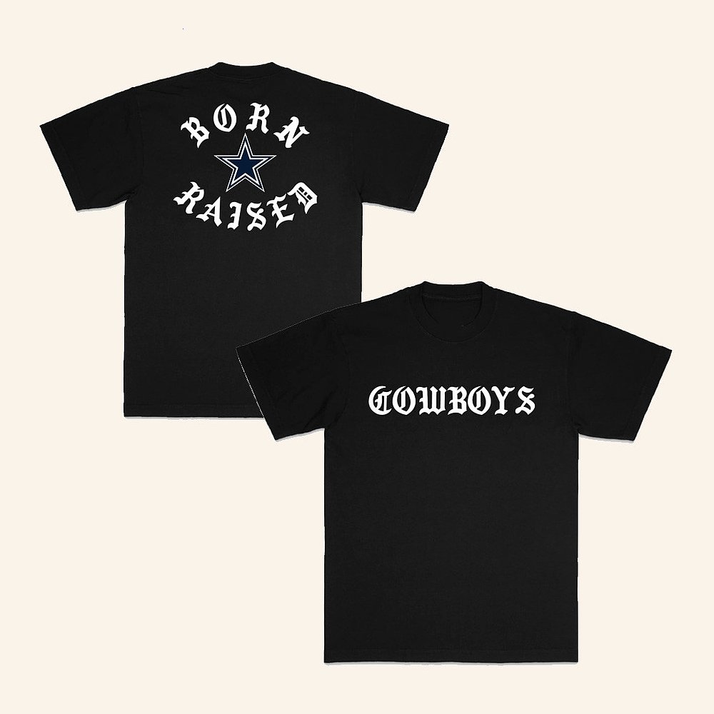 Born X Raised Dallas Cowboys Fine Line T-Shirt Cowboys Merch Best Gift For Football Fans
