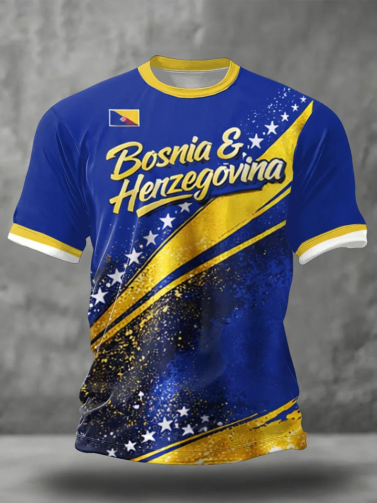 Bosnian Zmajevi Football Lover Printed T-shirt