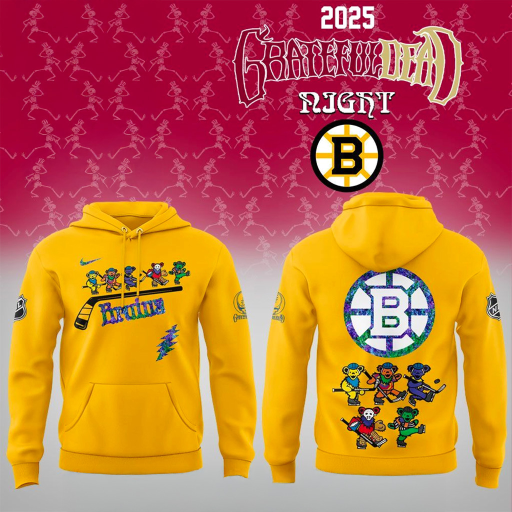 Boston Bruins Grateful Dead Night 2025 Hoodie Boston Bruins Merch Christmas Gifts For Guys