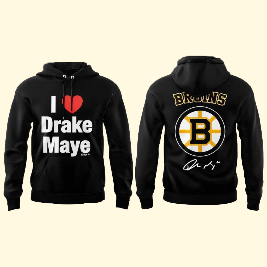 Boston Bruins Love Drake Maye New England Patriots 2026 Hoodie Football Hockey Crossover Best Gift For Fans