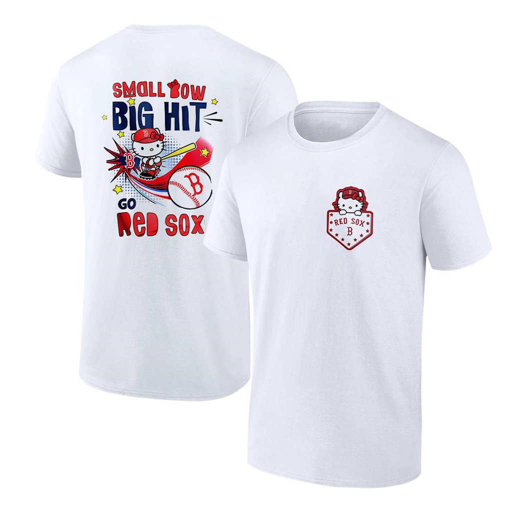 Boston Red Sox x Hello Kitty Small Bow Big Hit T-Shirt