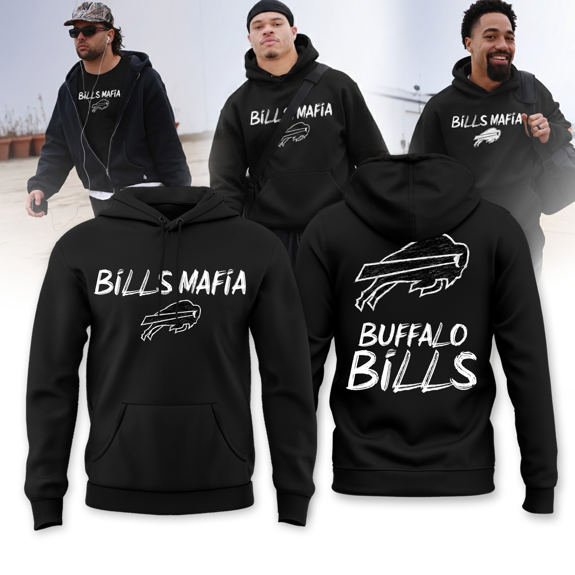 Buffalo Bills Nfl Bills Mafia Black Hoodie Gift For Friends