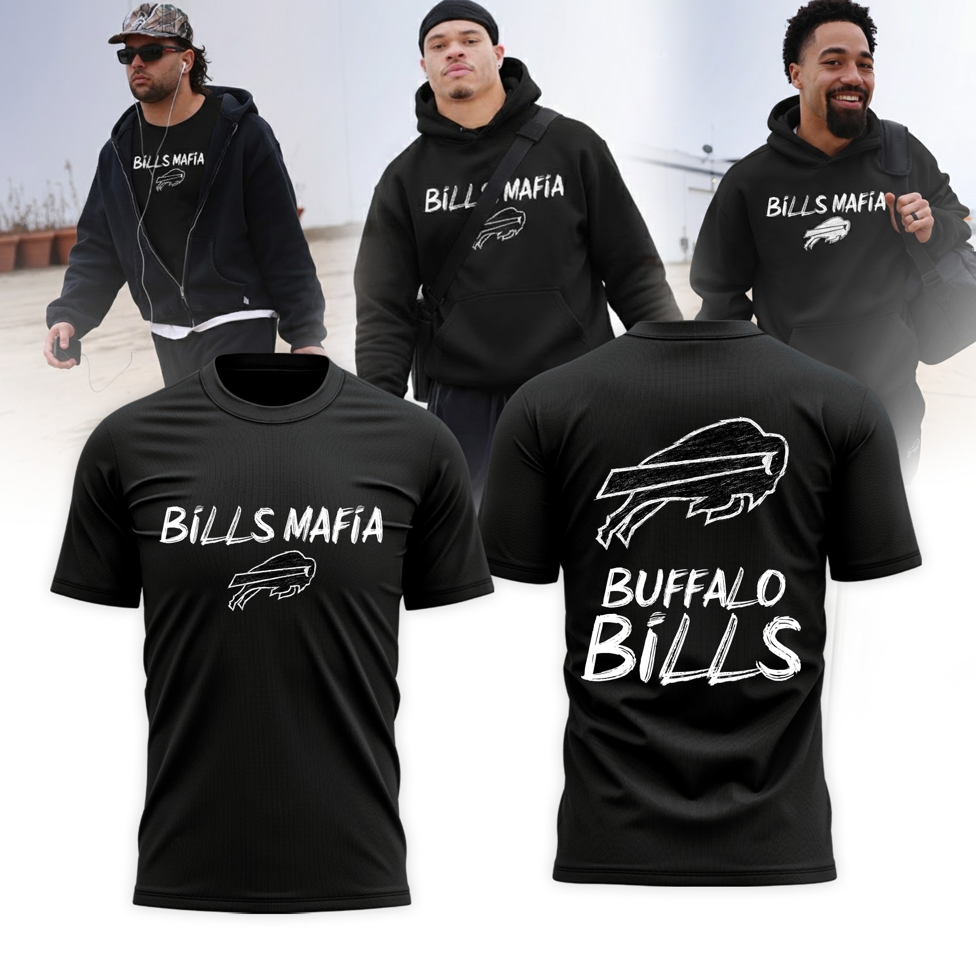 Buffalo Bills Nfl Bills Mafia Black T-Shirt Gift For Friends