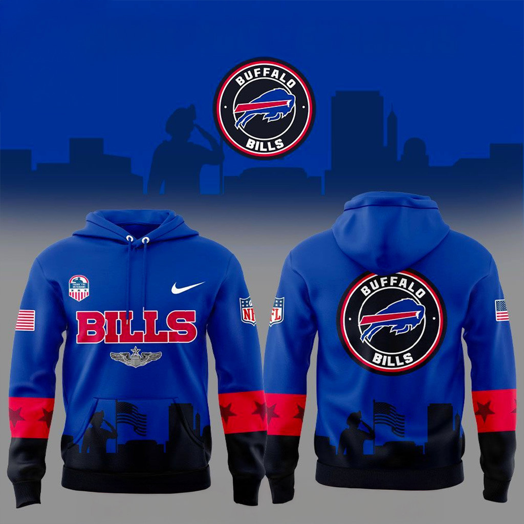 Buffalo Bills Veterans Day Game Uniform Hoodie Bills Merch Best Gift For Football Fans
