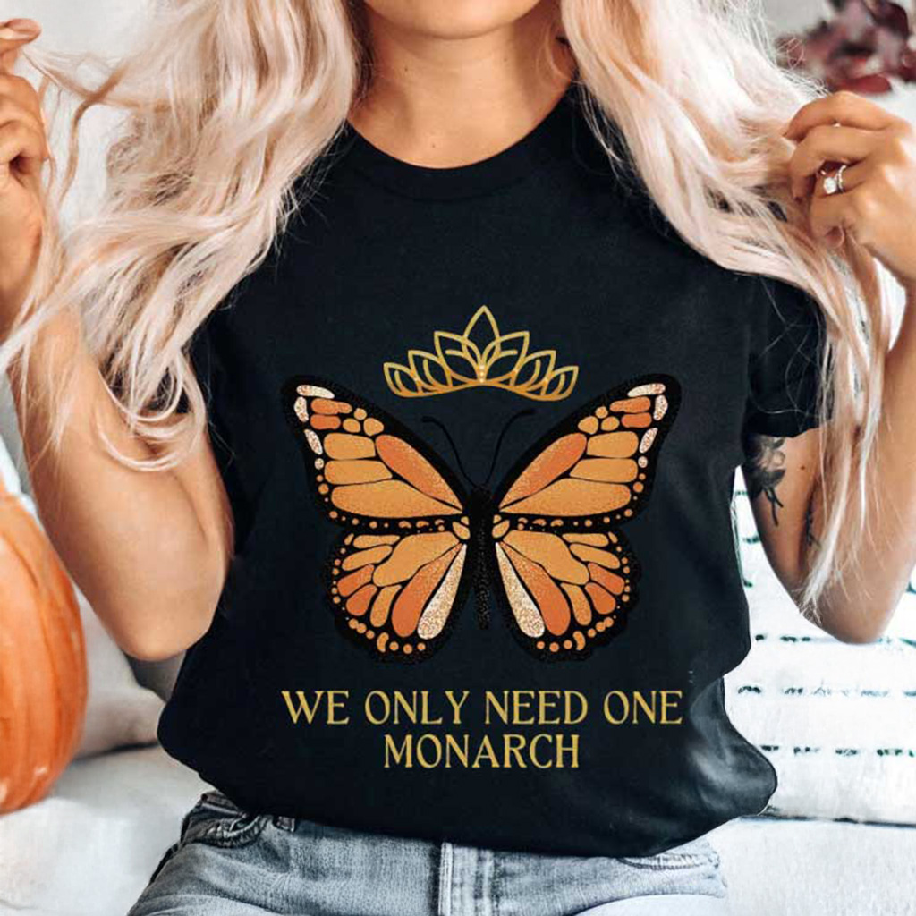 Butterfly No Kings Monarch Shirt Anti Trump Political Protest T-Shirt For Wife