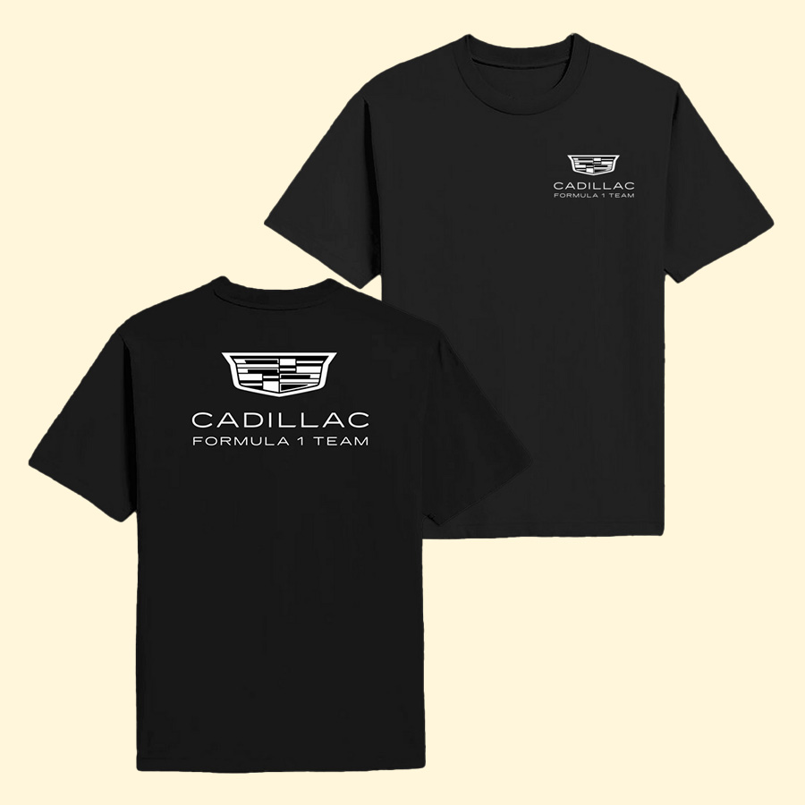 Cadillac F1 Merch Team Fan Black T-Shirt Formula 1 Racing Merch Best Gift For Racing Fans