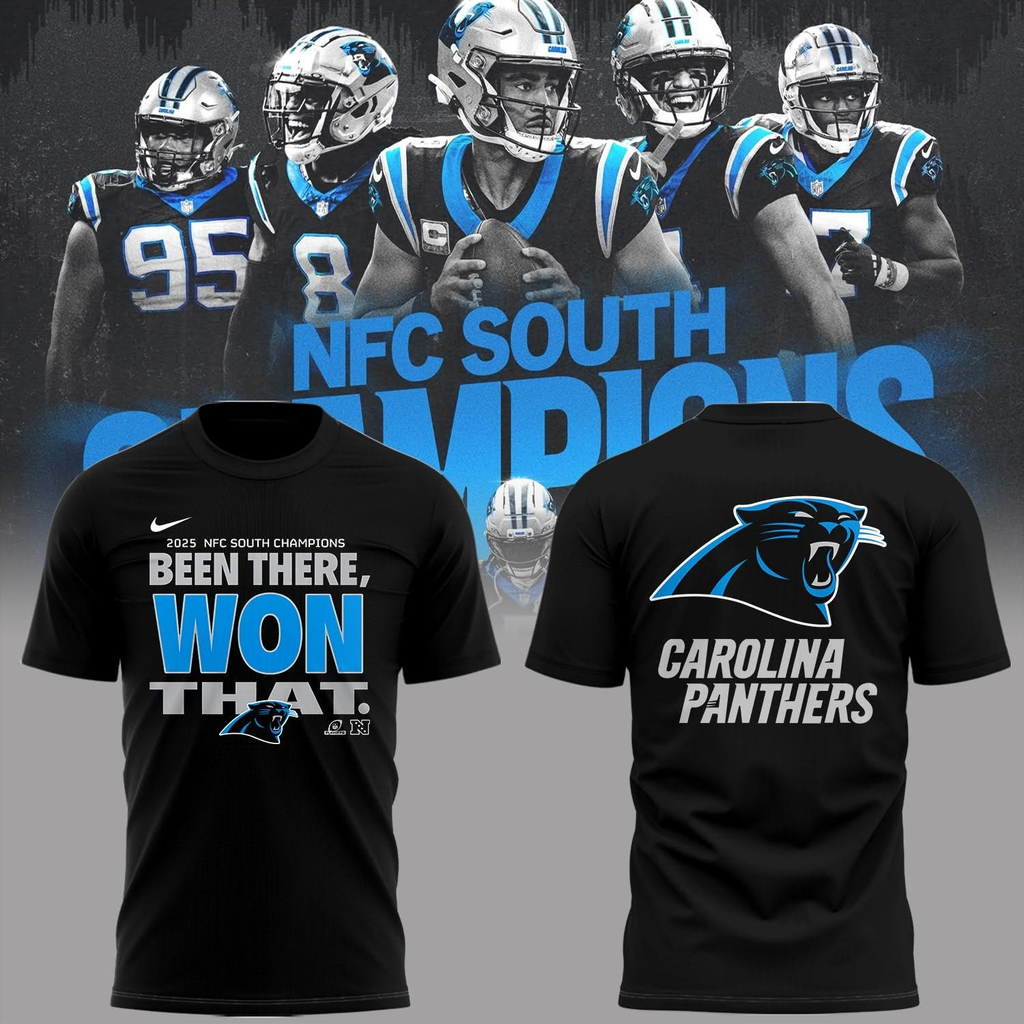 Carolina Panthers Football 2025 NFC South Division Champions Been There Won That T-Shirt Best Gift For Football Fans