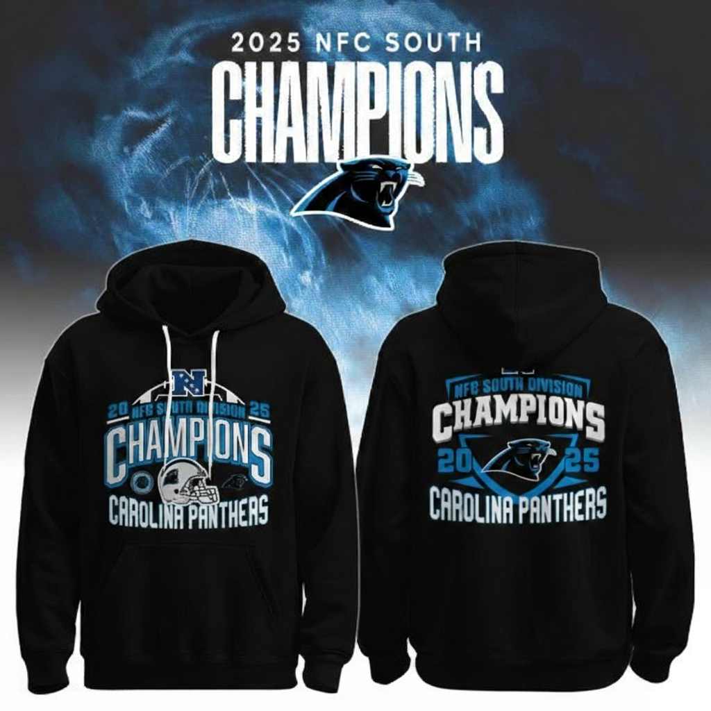 Carolina Panthers NFC South Division Champions Hoodie Panthers Merch Best Gift For Panthers Fans