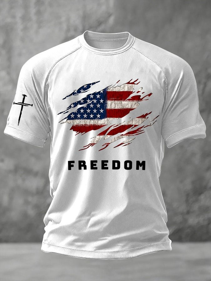 Charlie Kirk Merch White Freedom Shirt Charlie Kirk T-Shirt TPUSA Merch For Dad