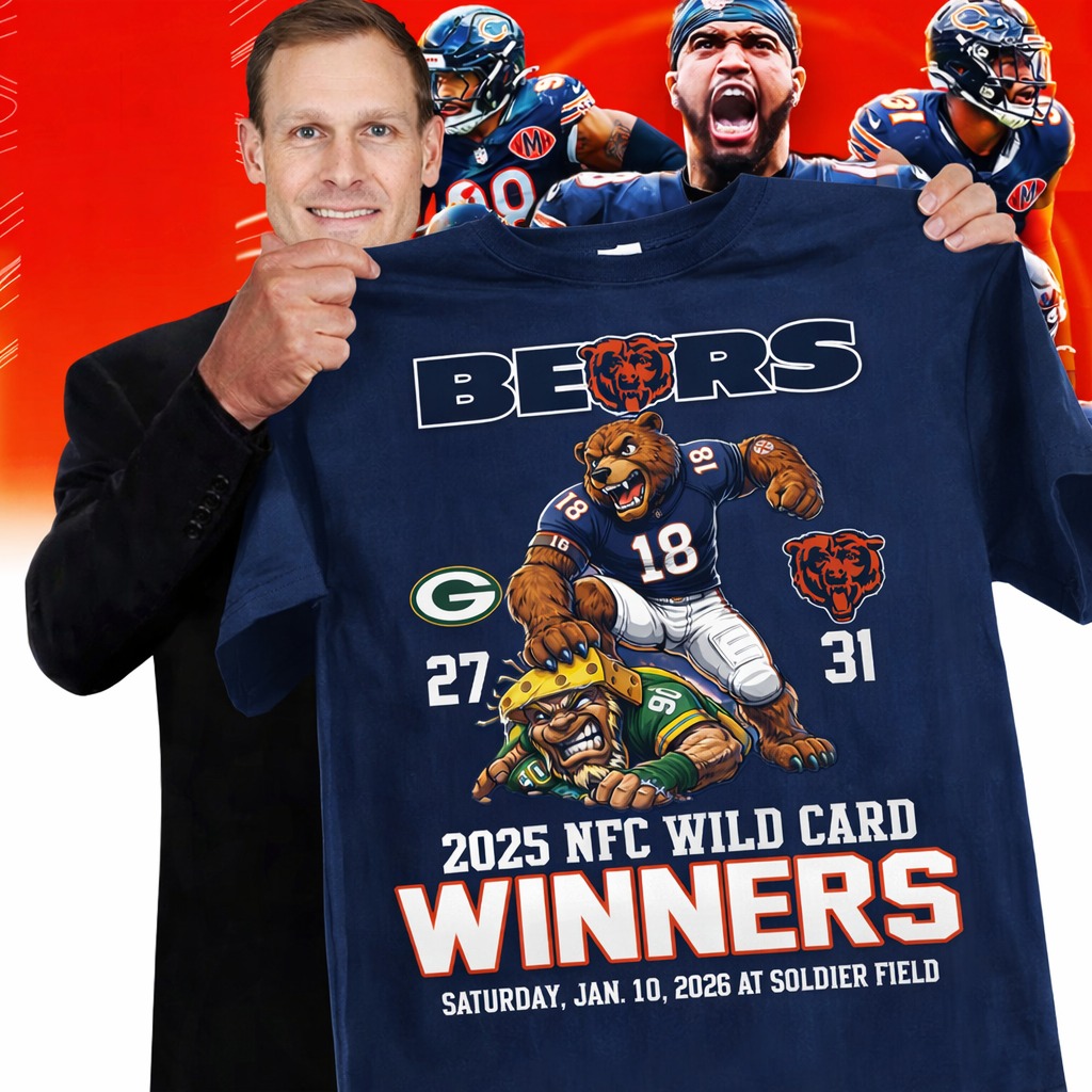 Chicago Bears 2025 Nfc Wild Card Winners T-Shirt Gift For Friends