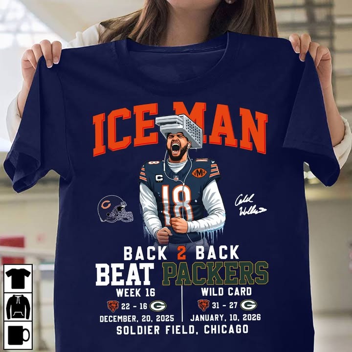 Chicago Bears Caleb Iceman Back 2 Back Beat Packers T-Shirt Gift For Friends