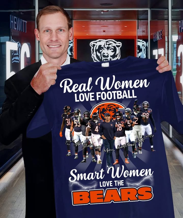 Chicago Bears Football Womens Shirt Real Women Love Football Smart Women Love The Bears Best Gift For Football Fans